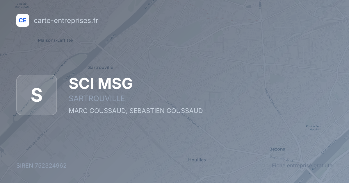 SCI MSG — 752324962 — fiche entreprise