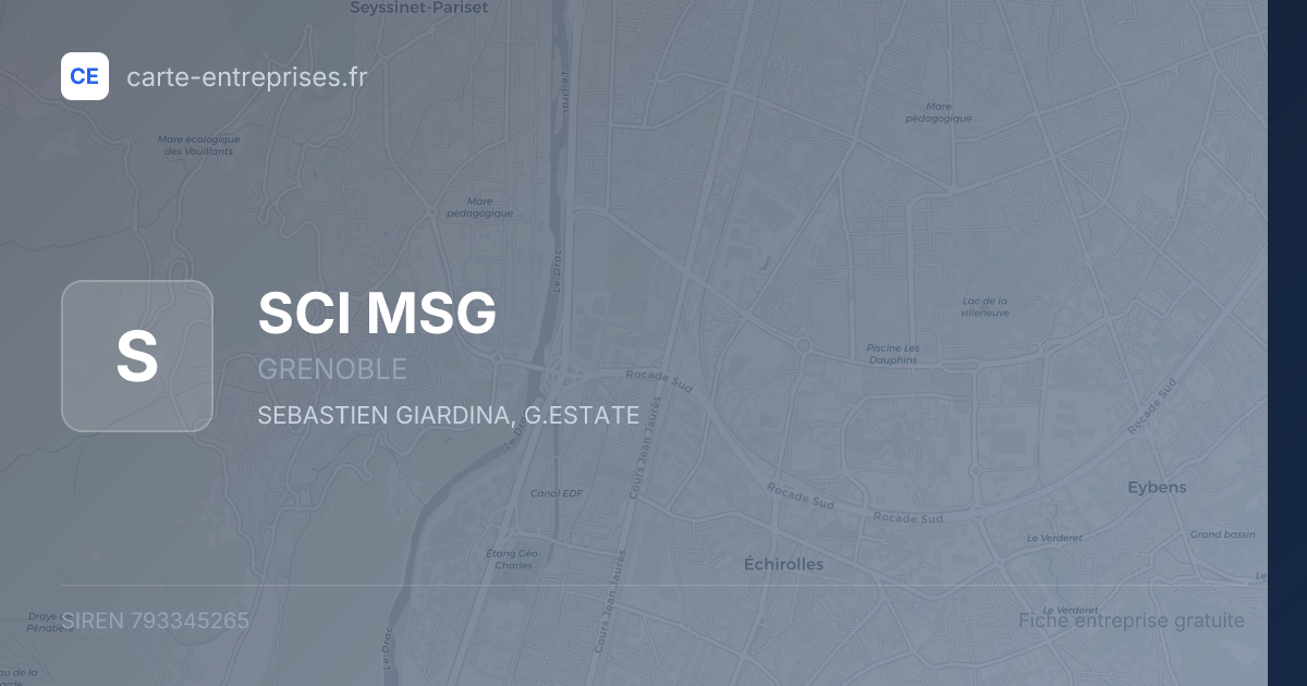 SCI MSG — 793345265 — fiche entreprise
