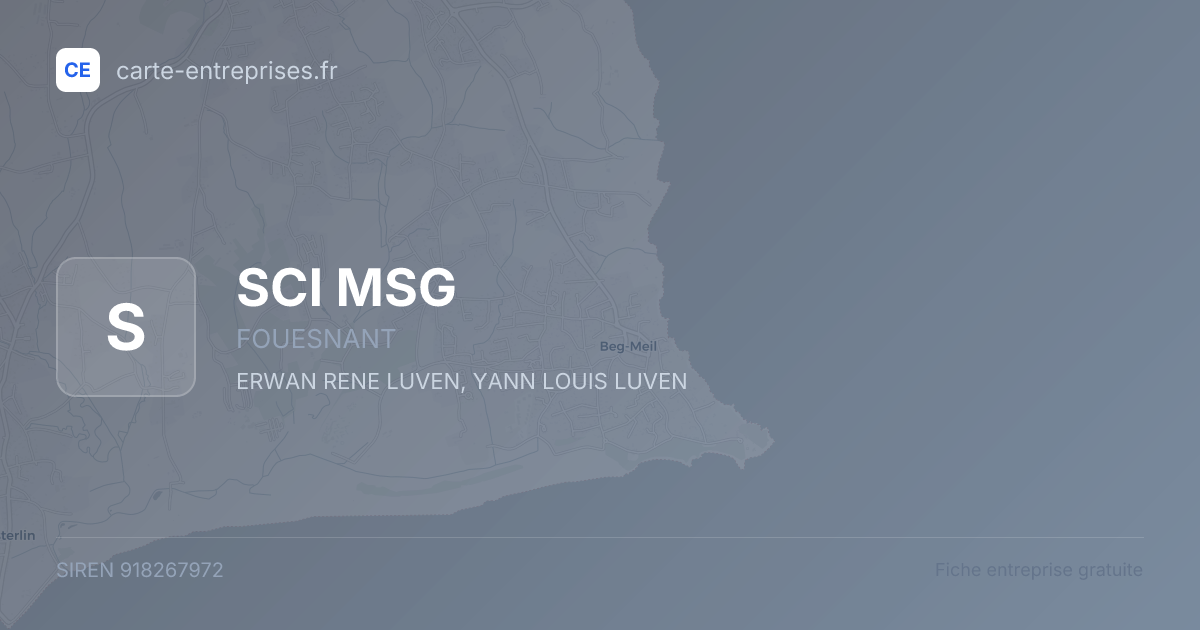 SCI MSG — 918267972 — fiche entreprise