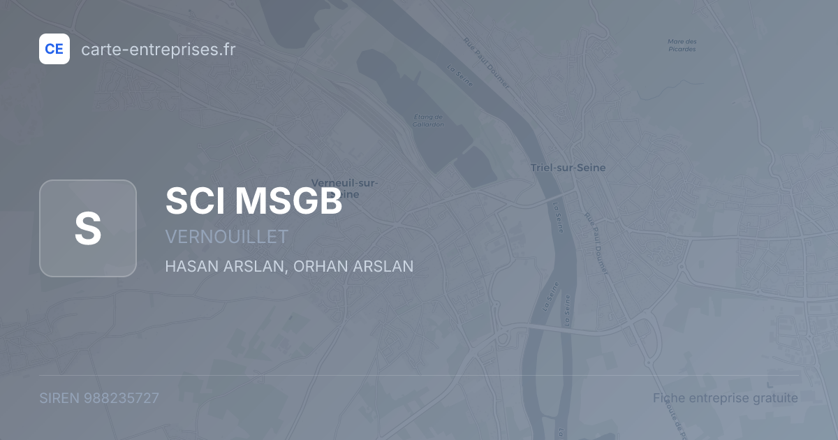 SCI MSGB — 988235727 — fiche entreprise