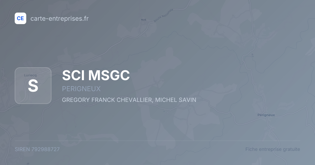 SCI MSGC — 792988727 — fiche entreprise