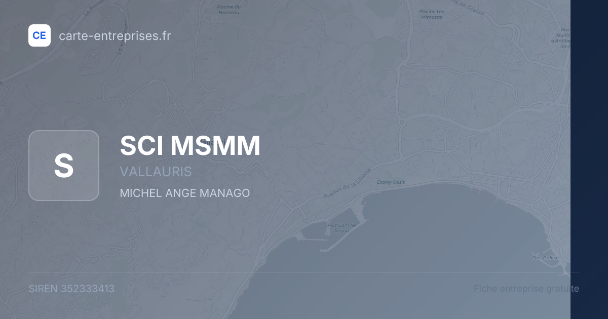SCI MSMM — 352333413 — fiche entreprise