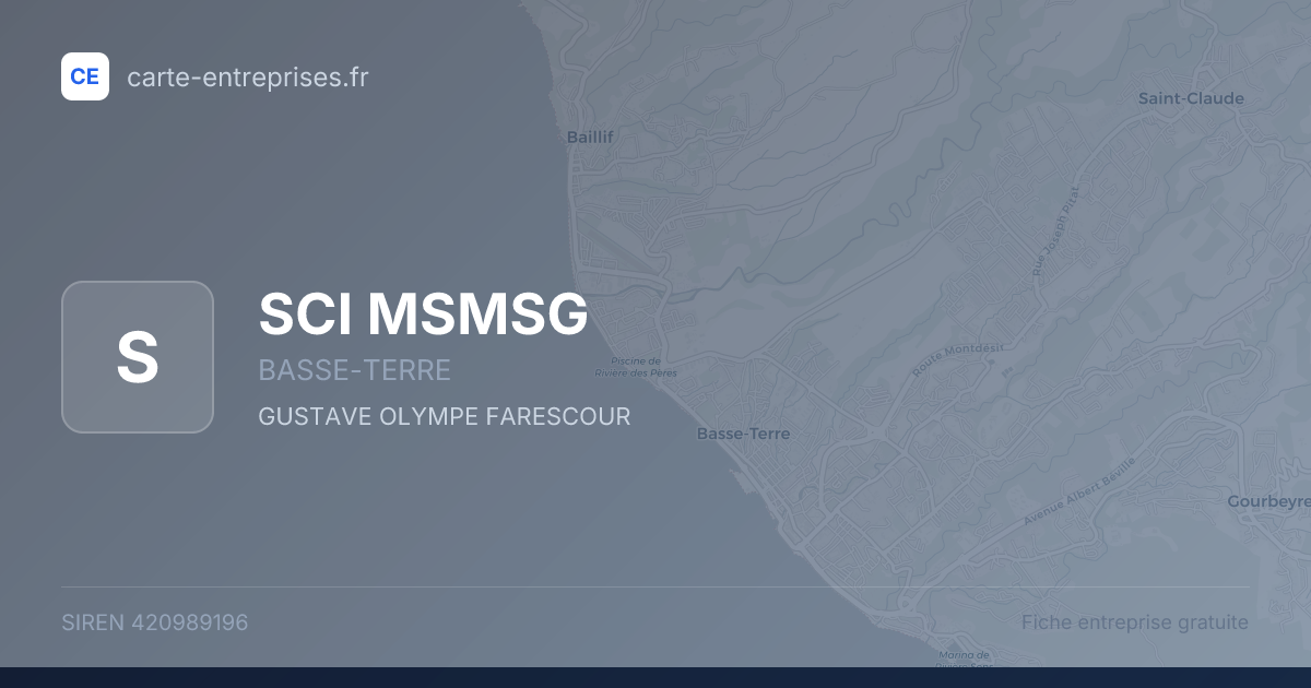 SCI MSMSG — 420989196 — fiche entreprise