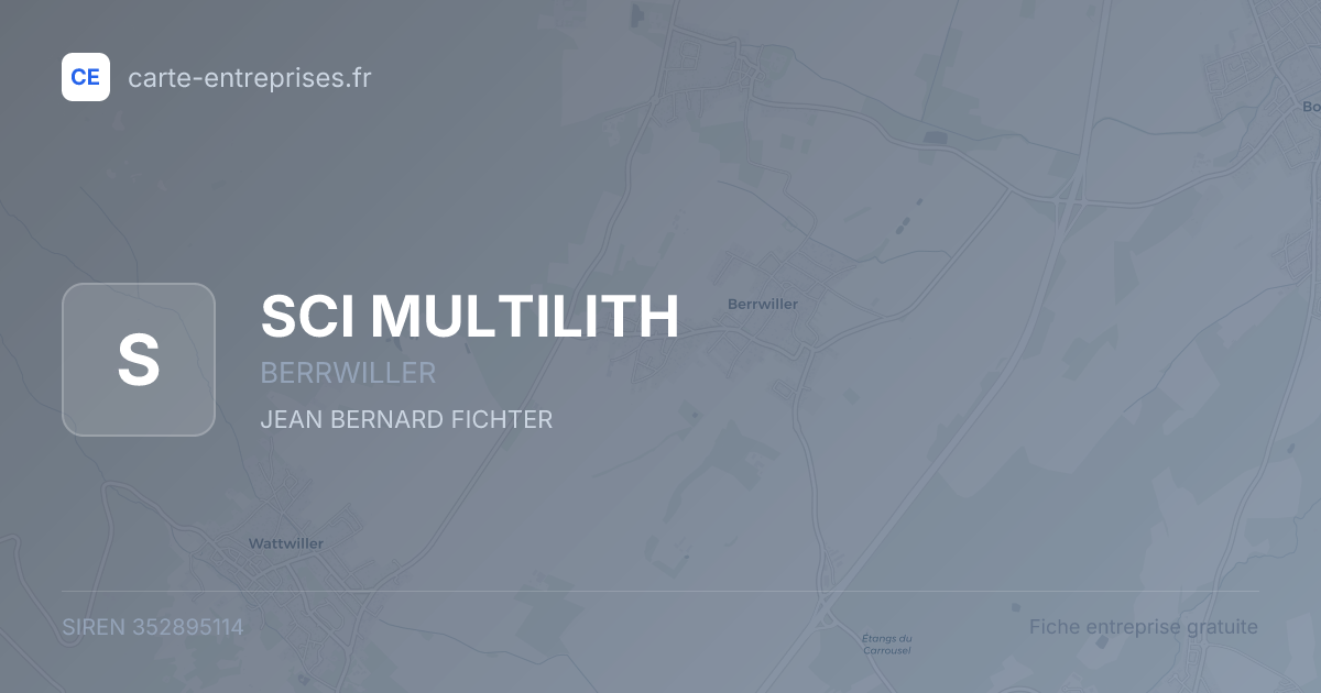 SCI MULTILITH — 352895114 — fiche entreprise