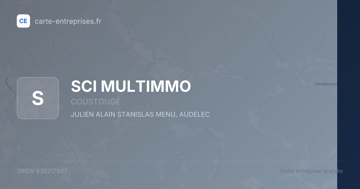 SCI MULTIMMO — 939217907 — fiche entreprise