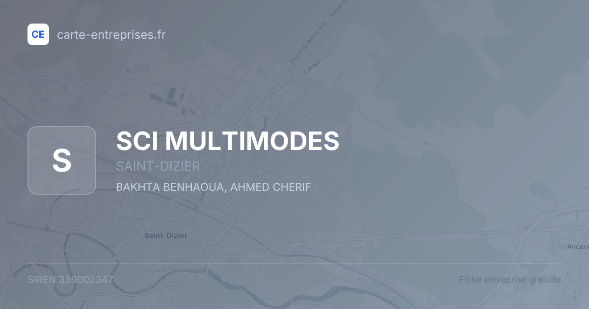 SCI MULTIMODES — 339002347 — fiche entreprise