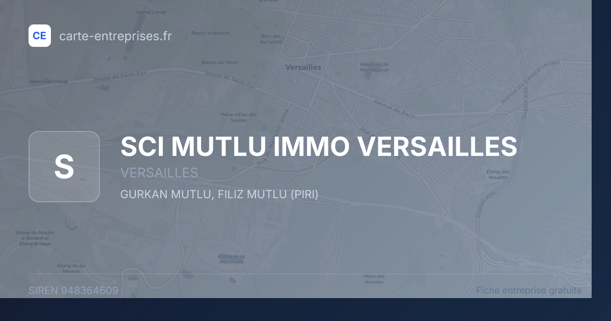 SCI MUTLU IMMO VERSAILLES — 948364609 — fiche entreprise