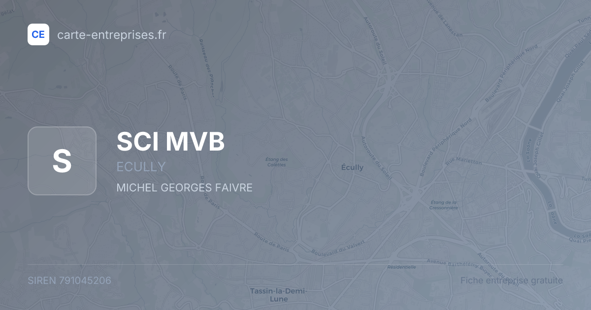 SCI MVB — 791045206 — fiche entreprise