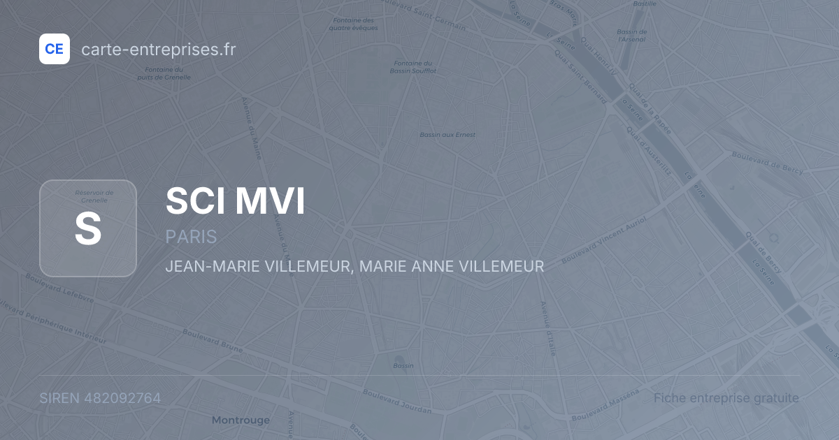 SCI MVI — 482092764 — fiche entreprise