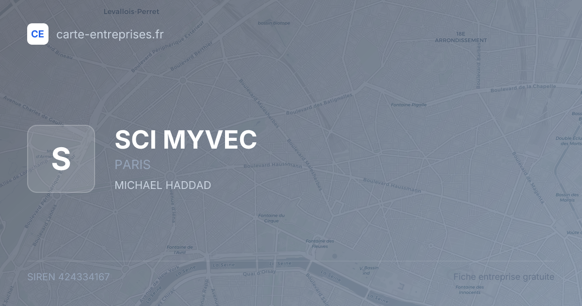 SCI MYVEC — 424334167 — fiche entreprise