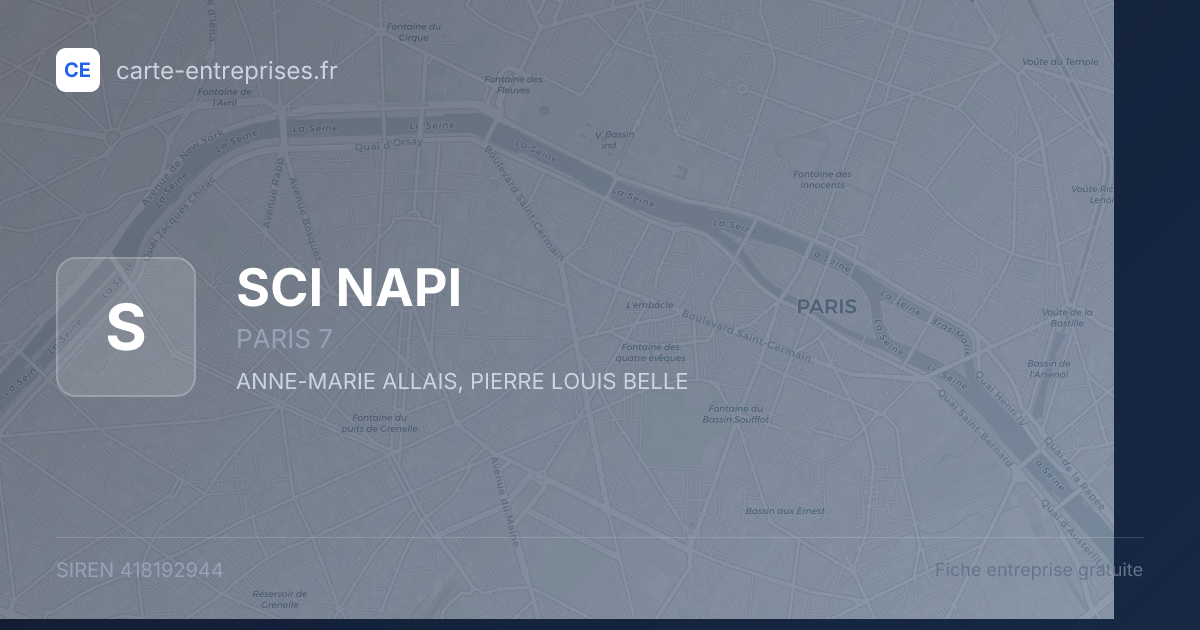 SCI NAPI — 418192944 — fiche entreprise