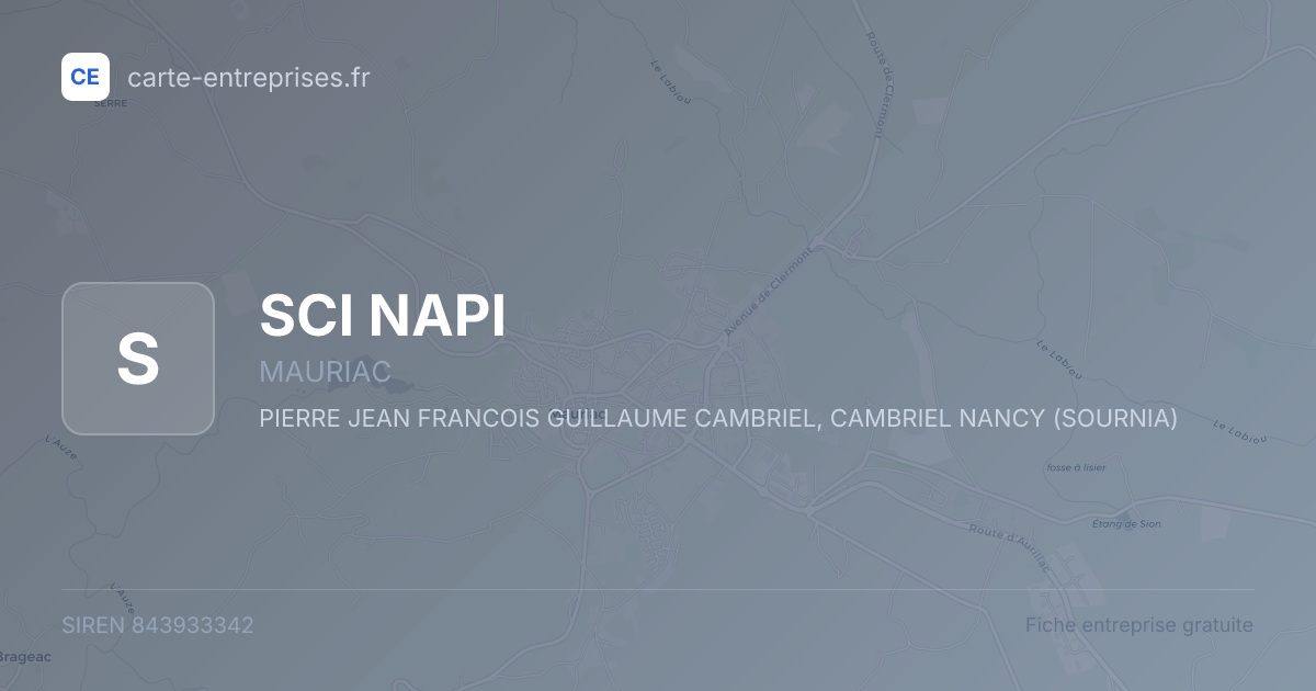 SCI NAPI — 843933342 — fiche entreprise