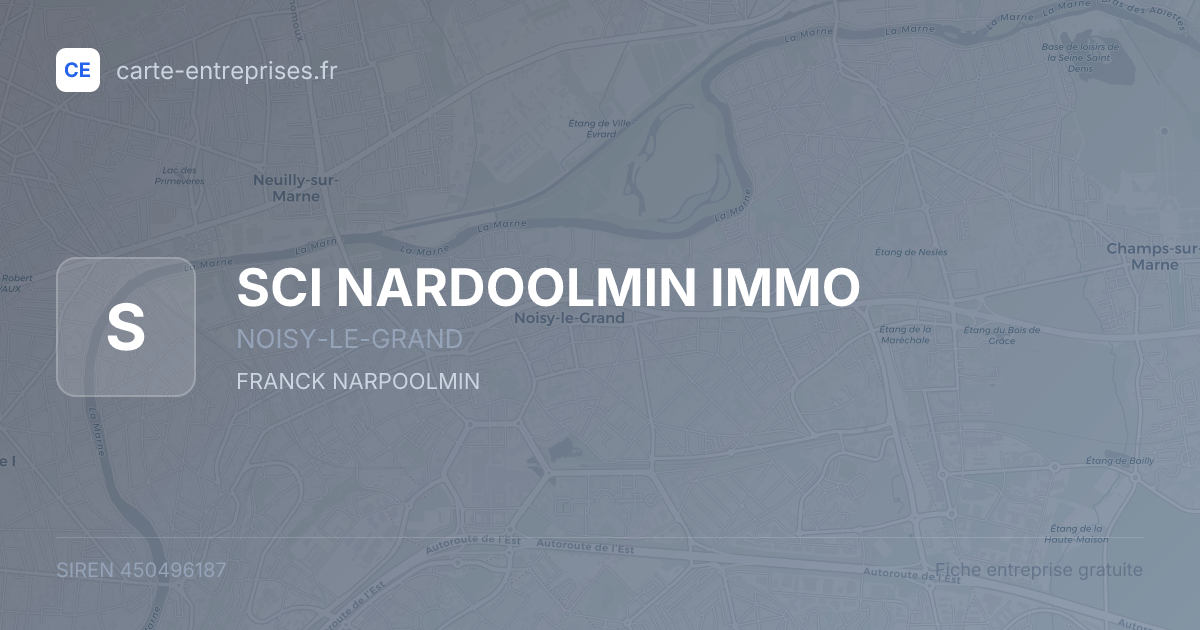 SCI NARDOOLMIN IMMO — 450496187 — fiche entreprise