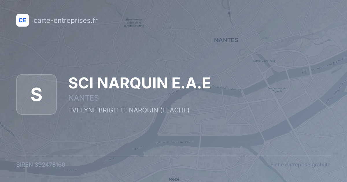 SCI NARQUIN E.A.E — 392478160 — fiche entreprise