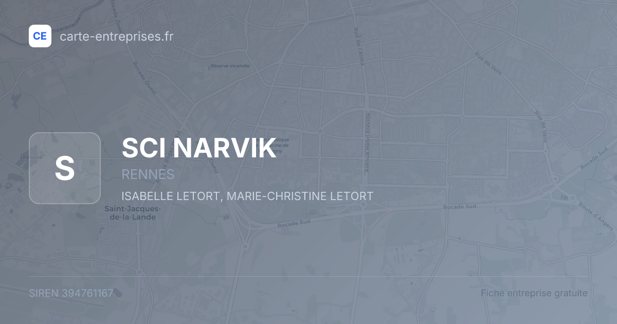 SCI NARVIK — 394761167 — fiche entreprise