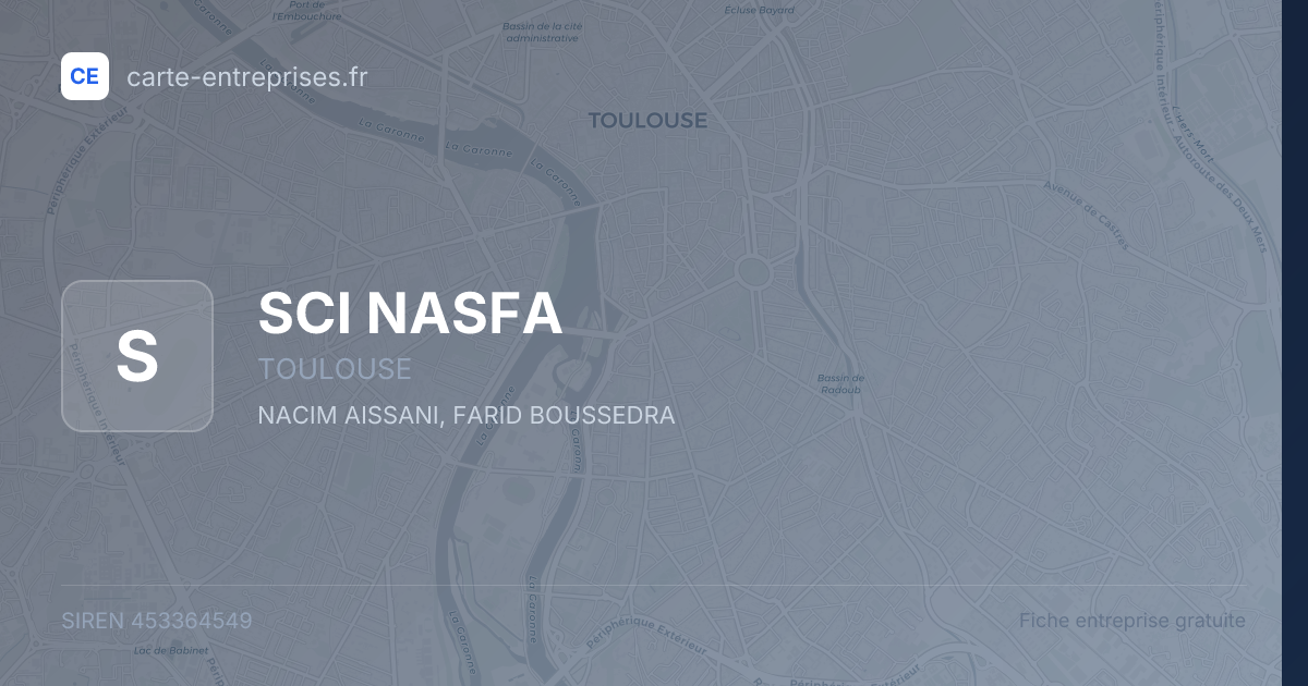 SCI NASFA — 453364549 — fiche entreprise