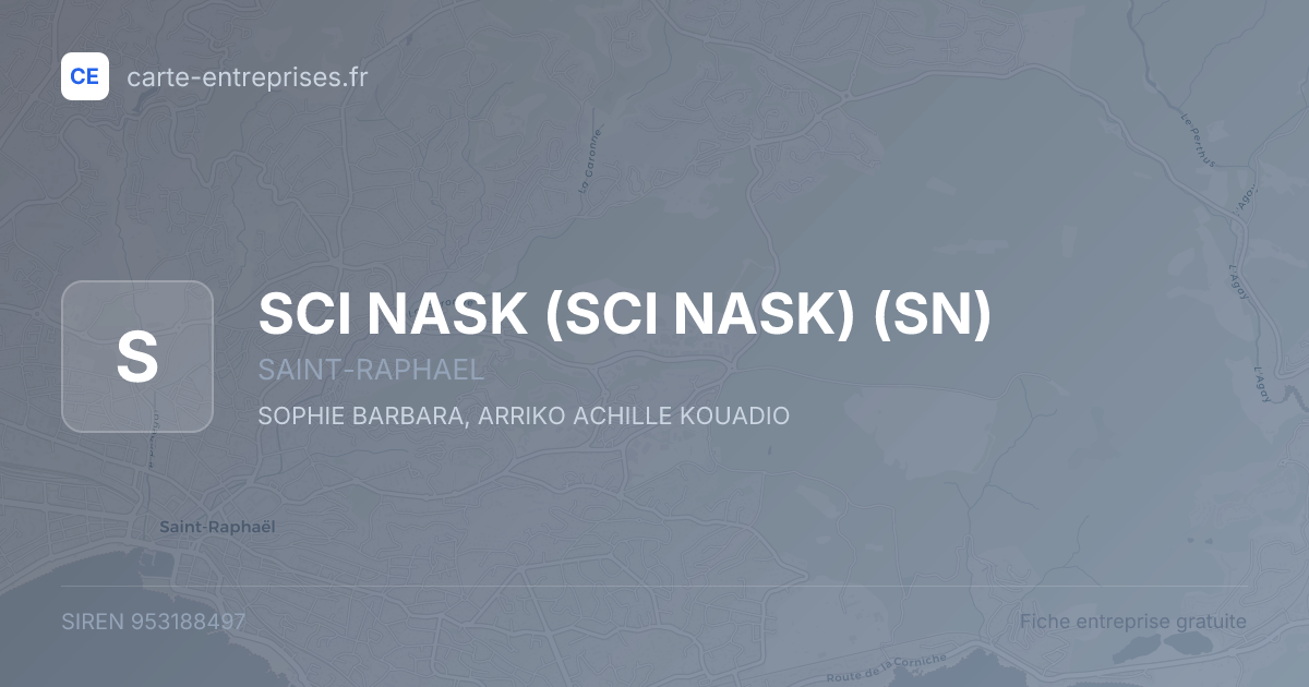 SCI NASK (SCI NASK) (SN) — 953188497 — fiche entreprise