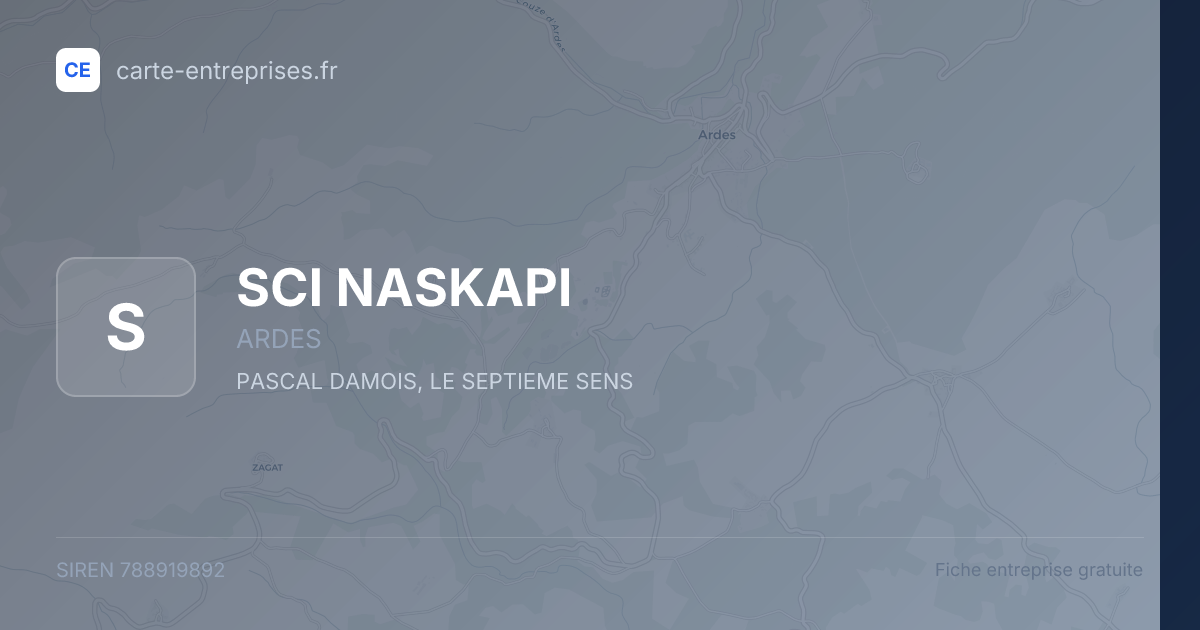 SCI NASKAPI — 788919892 — fiche entreprise