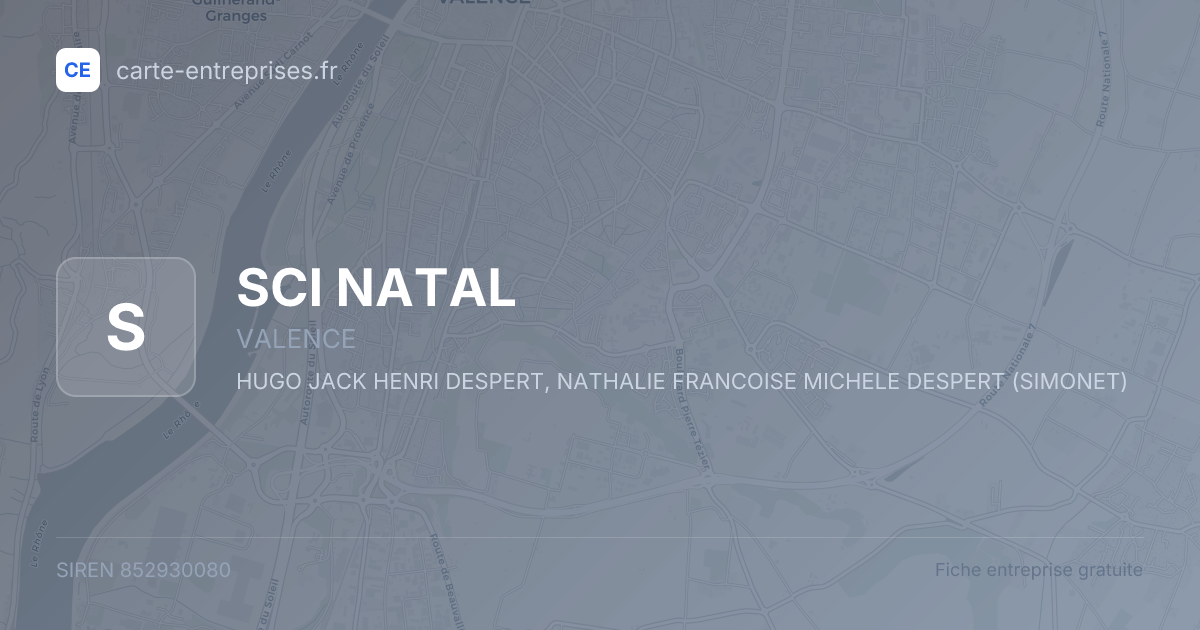 SCI NATAL — 852930080 — fiche entreprise