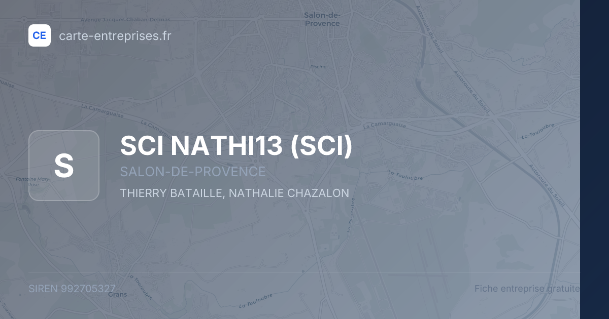 SCI NATHI13 (SCI) — 992705327 — fiche entreprise