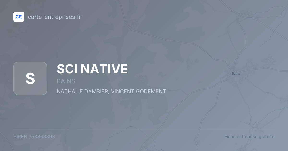 SCI NATIVE — 753863893 — fiche entreprise
