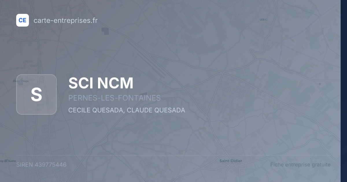 SCI NCM — 439775446 — fiche entreprise