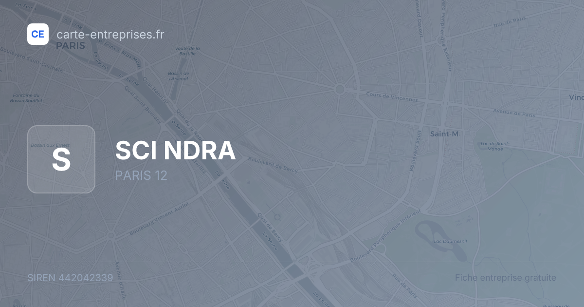 SCI NDRA — 442042339 — fiche entreprise