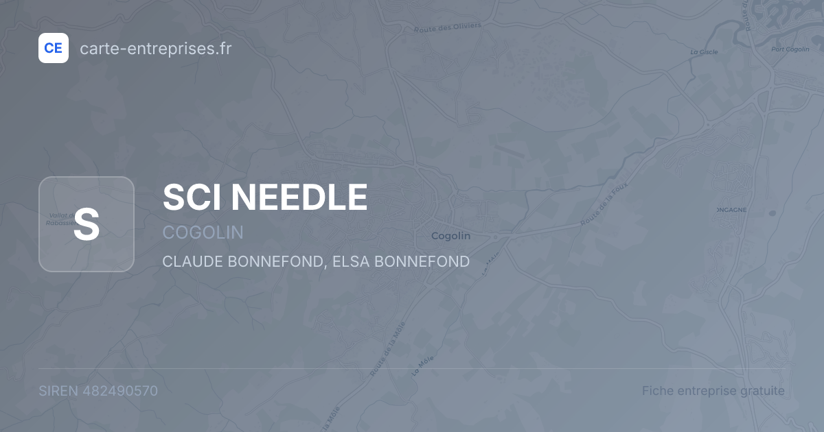 SCI NEEDLE — 482490570 — fiche entreprise