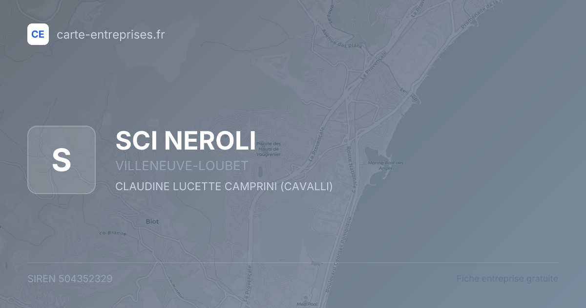 SCI NEROLI — 504352329 — fiche entreprise