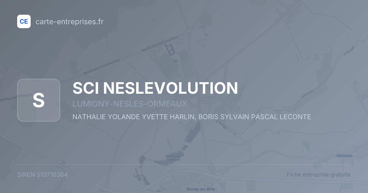 SCI NESLEVOLUTION — 510718364 — fiche entreprise