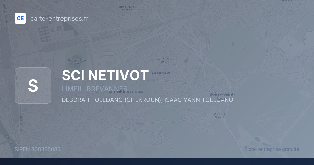 SCI NETIVOT — 800335085 — fiche entreprise