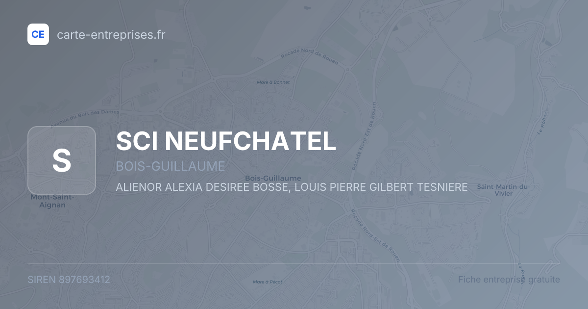 SCI NEUFCHATEL — 897693412 — fiche entreprise