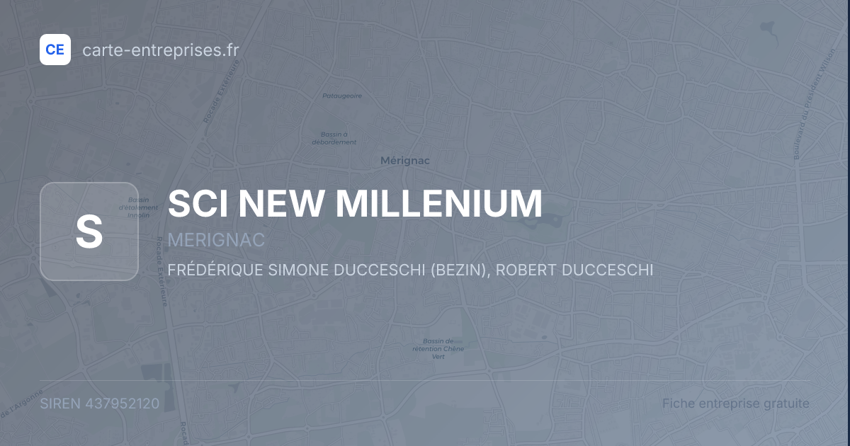 SCI NEW MILLENIUM — 437952120 — fiche entreprise
