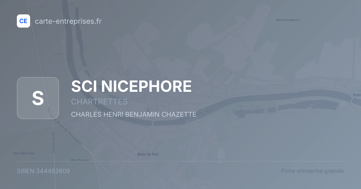 SCI NICEPHORE — 344482609 — fiche entreprise