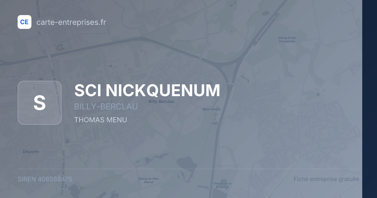 SCI NICKQUENUM — 408568475 — fiche entreprise