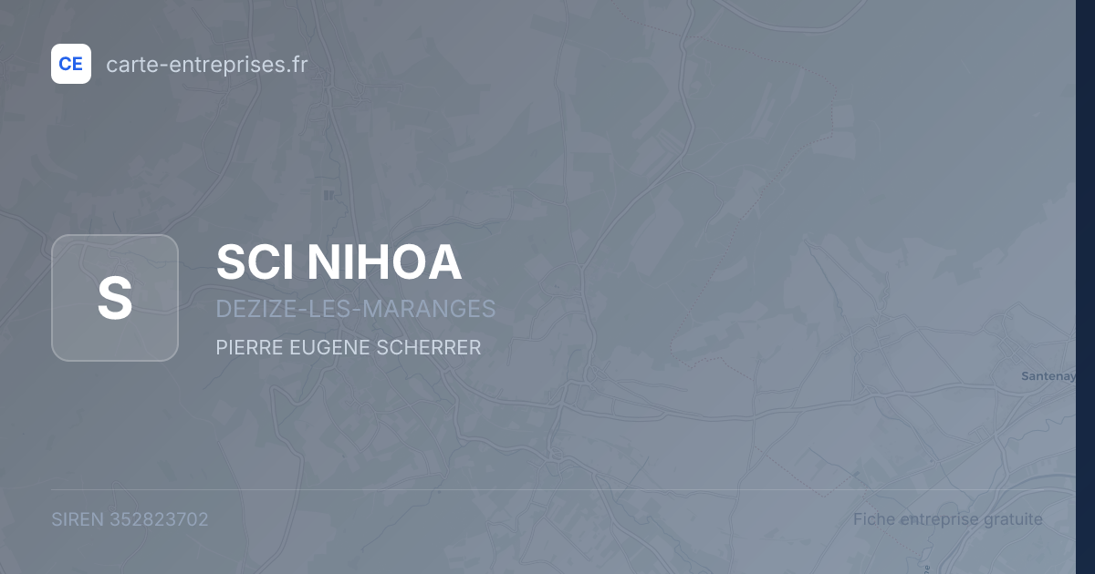 SCI NIHOA — 352823702 — fiche entreprise