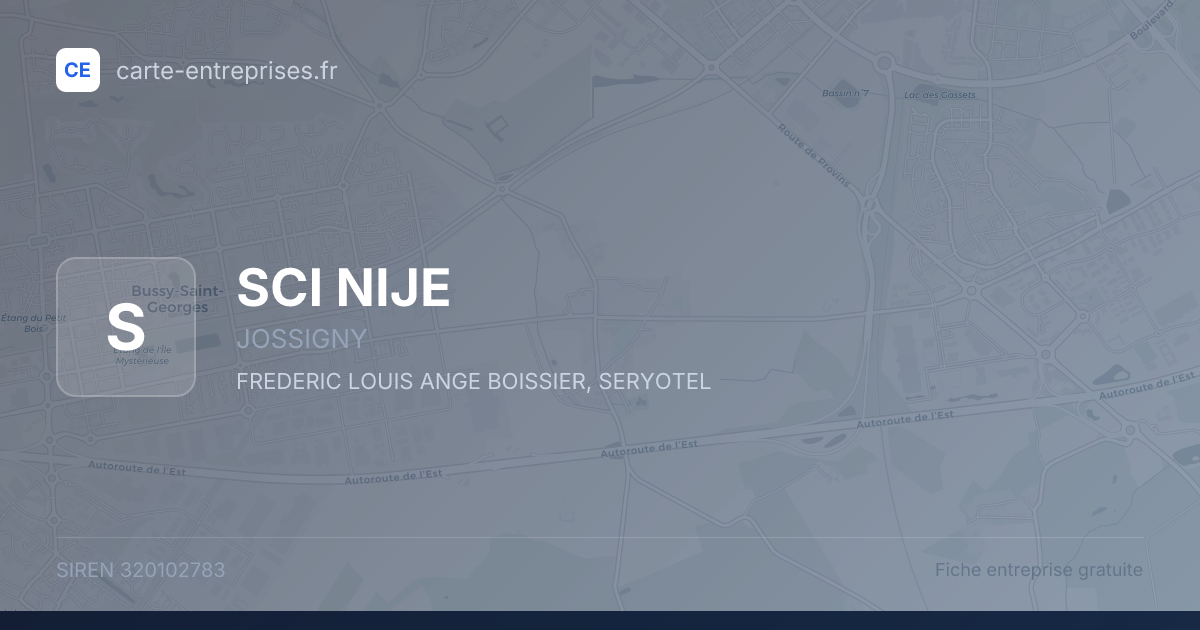 SCI NIJE — 320102783 — fiche entreprise