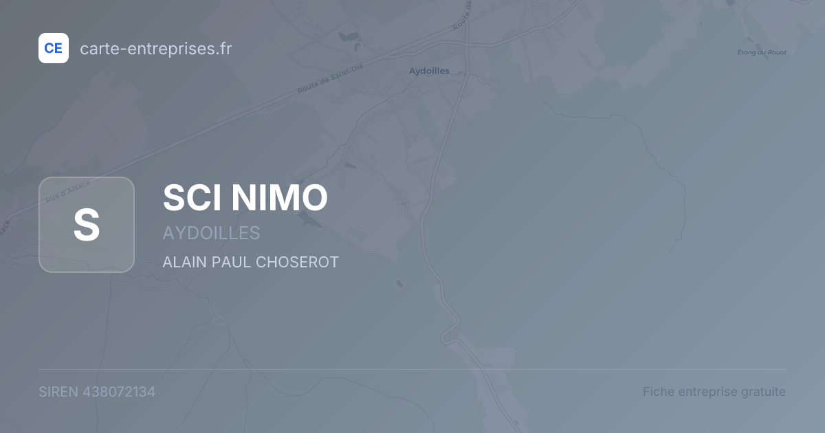 SCI NIMO — 438072134 — fiche entreprise