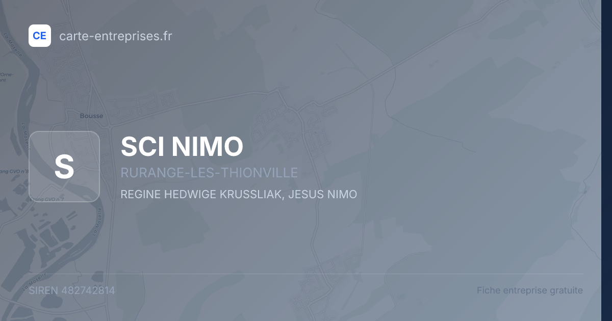 SCI NIMO — 482742814 — fiche entreprise