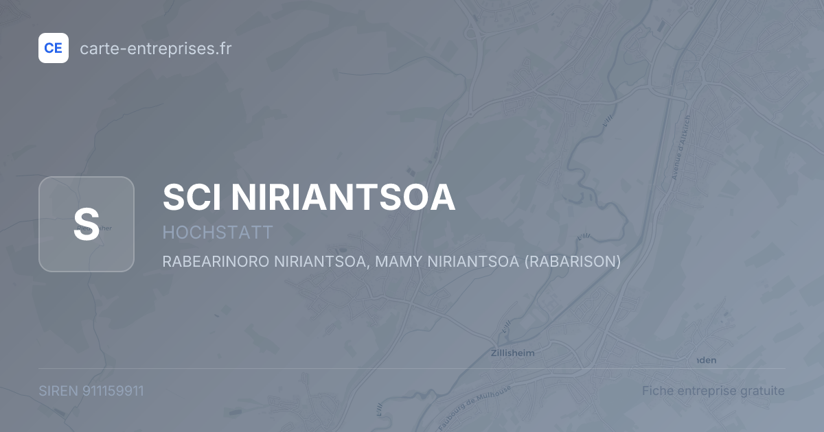 SCI NIRIANTSOA — 911159911 — fiche entreprise