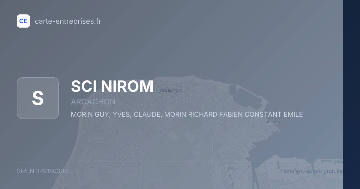 SCI NIROM — 379180300 — fiche entreprise