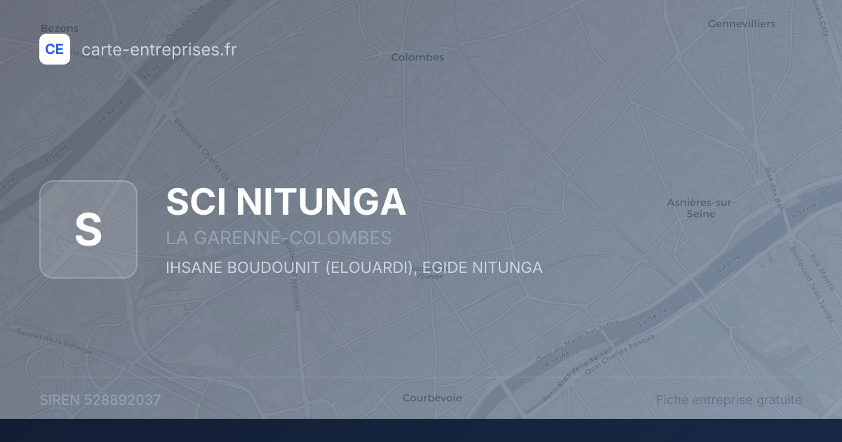 SCI NITUNGA — 528892037 — fiche entreprise
