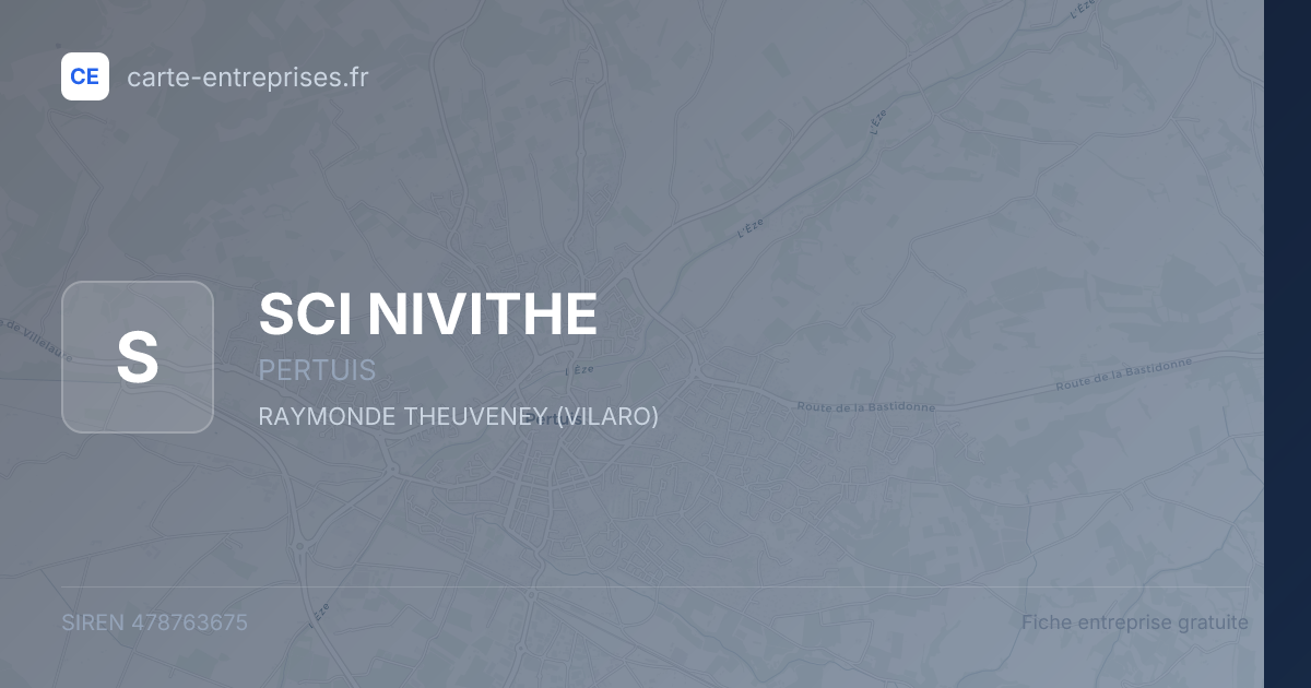SCI NIVITHE — 478763675 — fiche entreprise