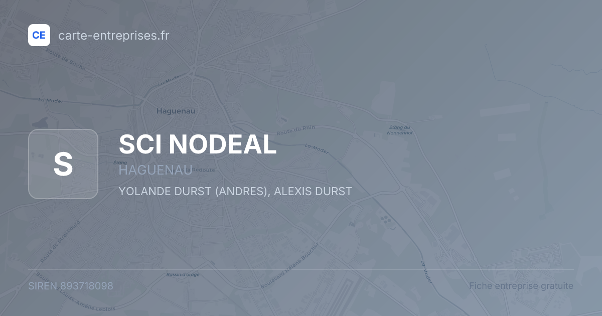 SCI NODEAL — 893718098 — fiche entreprise