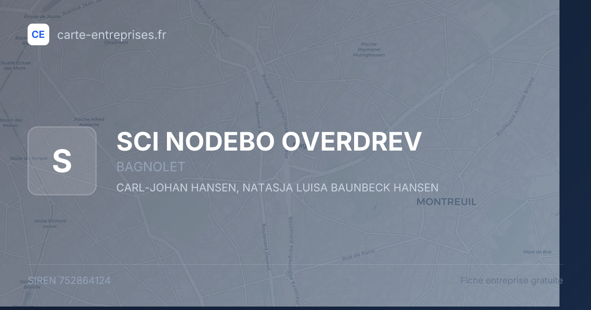 SCI NODEBO OVERDREV — 752864124 — fiche entreprise