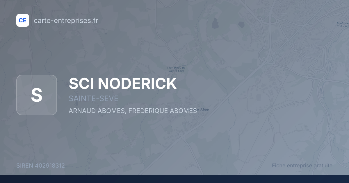 SCI NODERICK — 402918312 — fiche entreprise