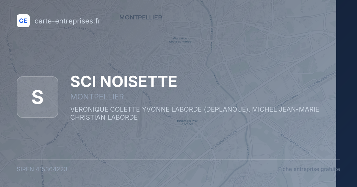 SCI NOISETTE — 415364223 — fiche entreprise