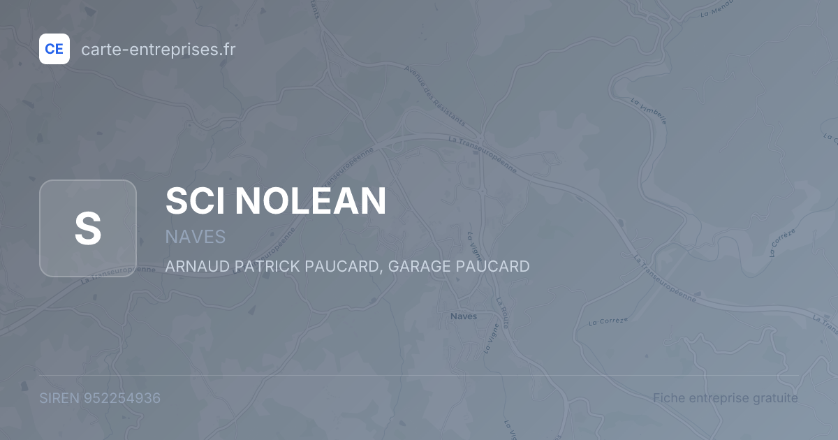 SCI NOLEAN — 952254936 — fiche entreprise