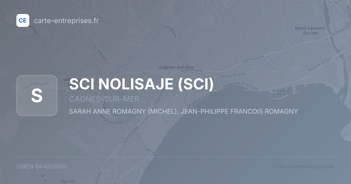 SCI NOLISAJE (SCI) — 944651660 — fiche entreprise
