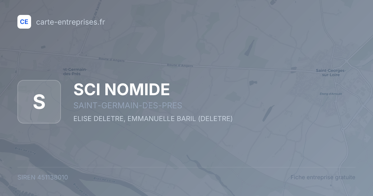 SCI NOMIDE — 451138010 — fiche entreprise